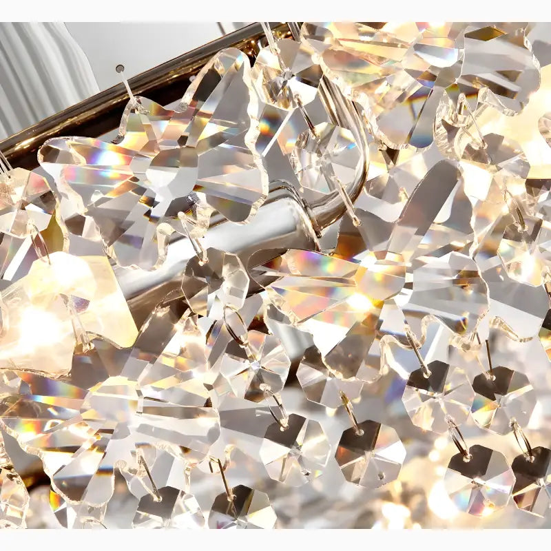 Incisa Scapaccino | Chrome Rectangular Crystal LED Chandelier