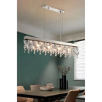 Incisa Scapaccino | Chrome Rectangular Crystal LED Chandelier