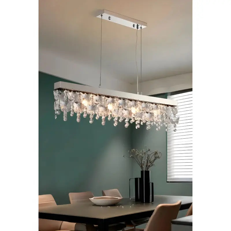 Incisa Scapaccino | Chrome Rectangular Crystal LED Chandelier