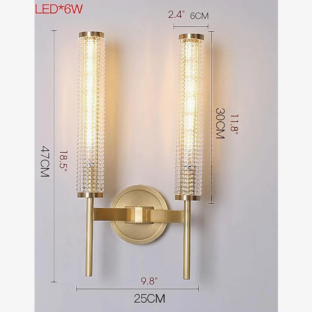 Koniz | Glass Copper Wall Sconce