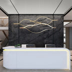 Kussnacht | Creative Gold Wave Chandelier for Dining Room