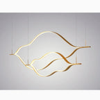 Kussnacht | Creative Gold Wave Chandelier for Dining Room