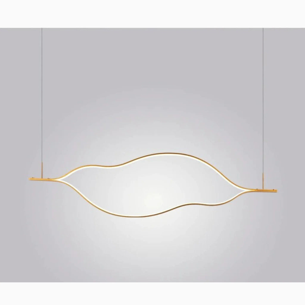 Kussnacht | Creative Gold Wave Chandelier for Dining Room