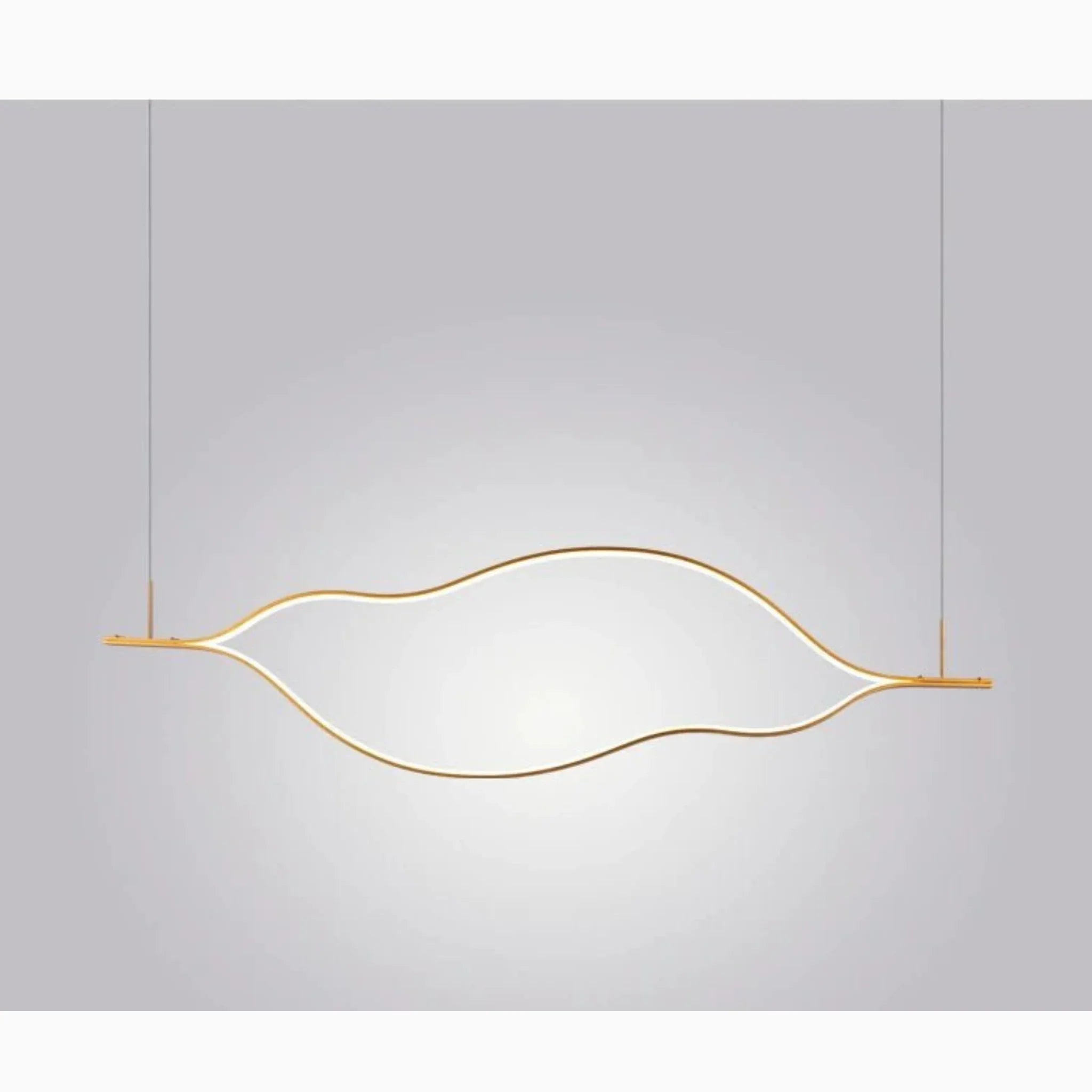 Kussnacht | Creative Gold Wave Chandelier for Dining Room