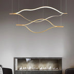 Kussnacht | Creative Gold Wave Chandelier for Dining Room
