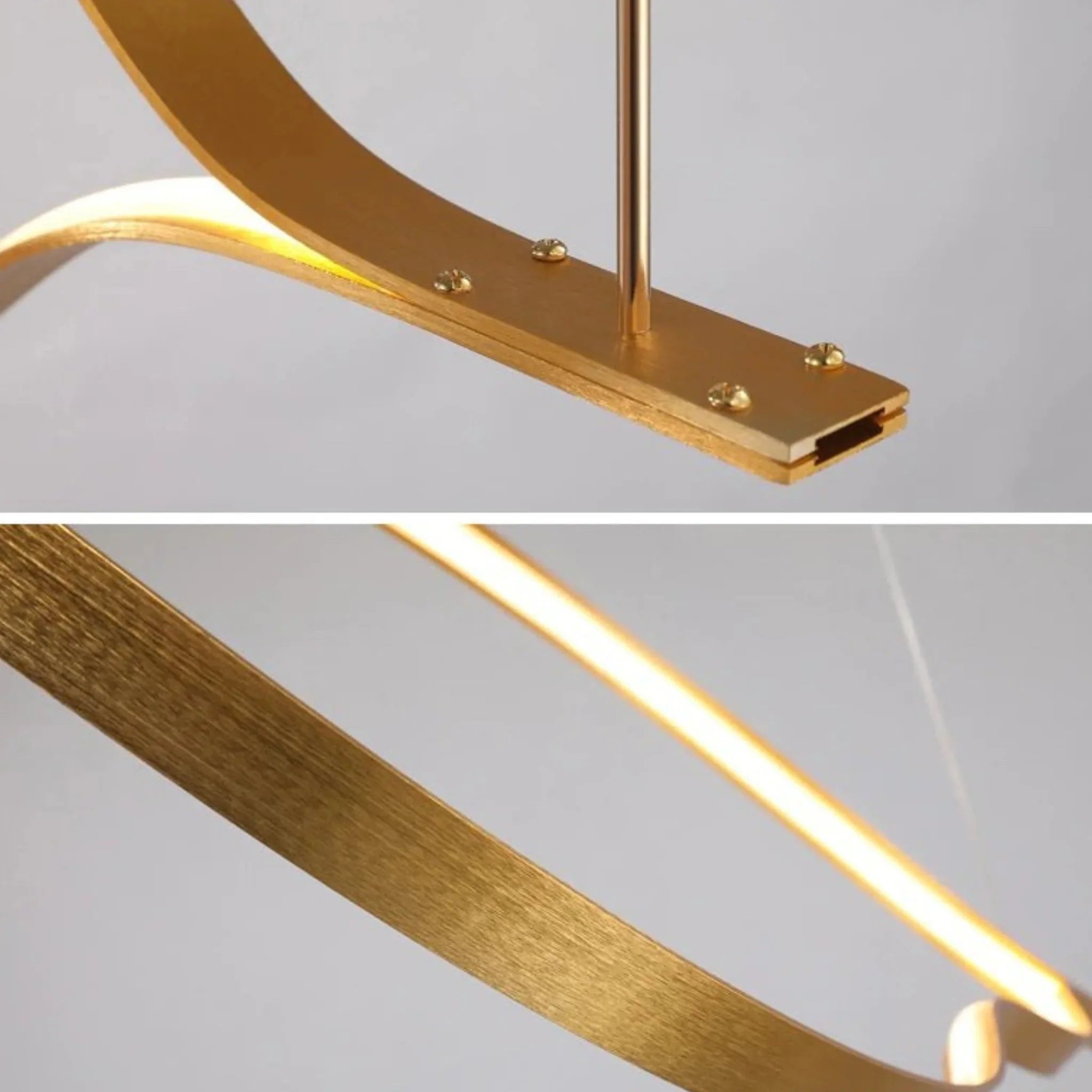 Kussnacht | Creative Gold Wave Chandelier for Dining Room