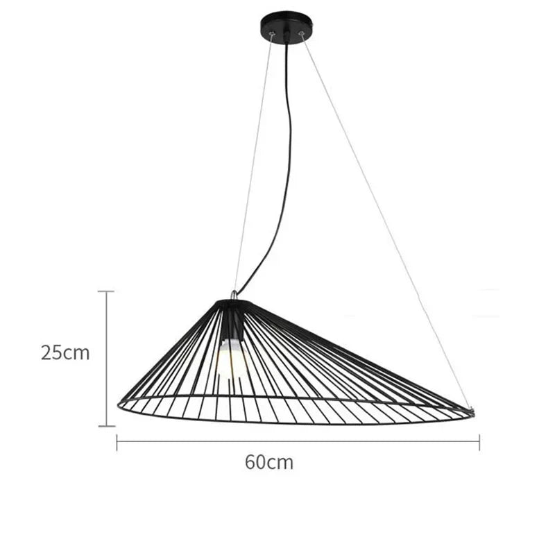 La Colmiane | Loft Straw Hat Iron Pendant Light