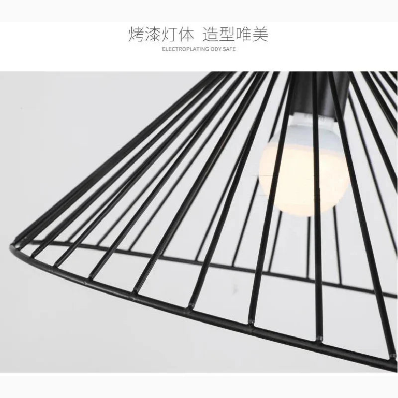 La Colmiane | Loft Straw Hat Iron Pendant Light