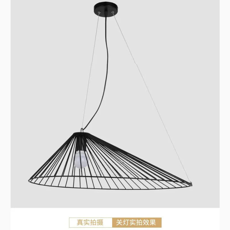 La Colmiane | Loft Straw Hat Iron Pendant Light