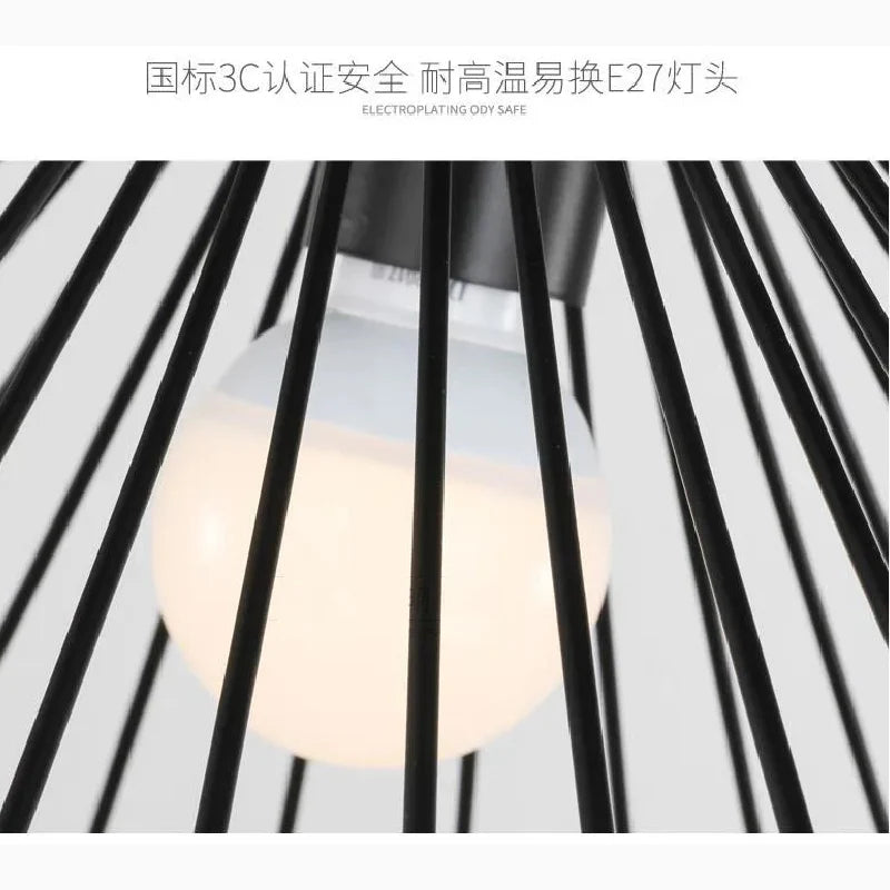 La Colmiane | Loft Straw Hat Iron Pendant Light