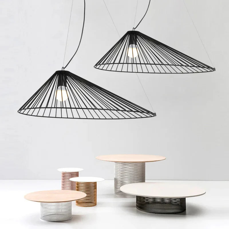 La Colmiane | Loft Straw Hat Iron Pendant Light
