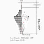 La Croix-sur-Roudoule | Duplex Spiral Crystal Stairway Chandelier