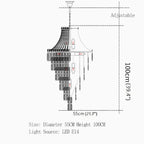 La Croix-sur-Roudoule | Duplex Spiral Crystal Stairway Chandelier