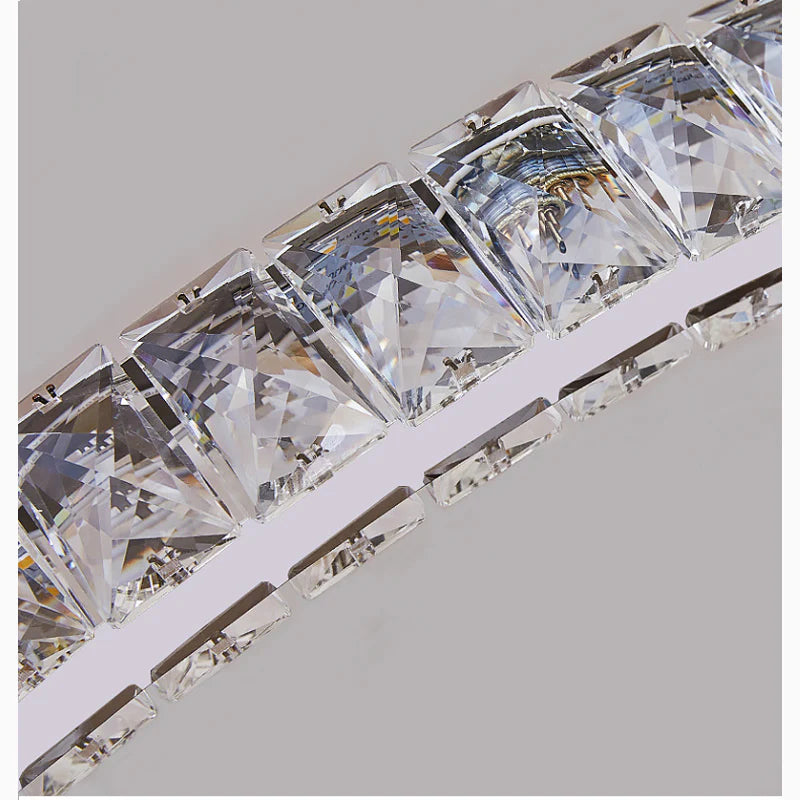 La Penne | Long Spiral Hanging Crystal Golden Chandelier Dia100