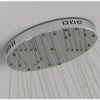 La Penne | Long Spiral Hanging Crystal Golden Chandelier