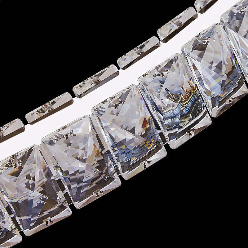 La Penne | Long Spiral Hanging Crystal Golden Chandelier