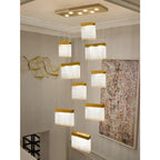 La Rochette | Gorgeous Crystal Blocks LED Ceiling Chandelier