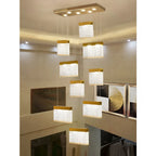 La Rochette | Gorgeous Crystal Blocks LED Ceiling Chandelier