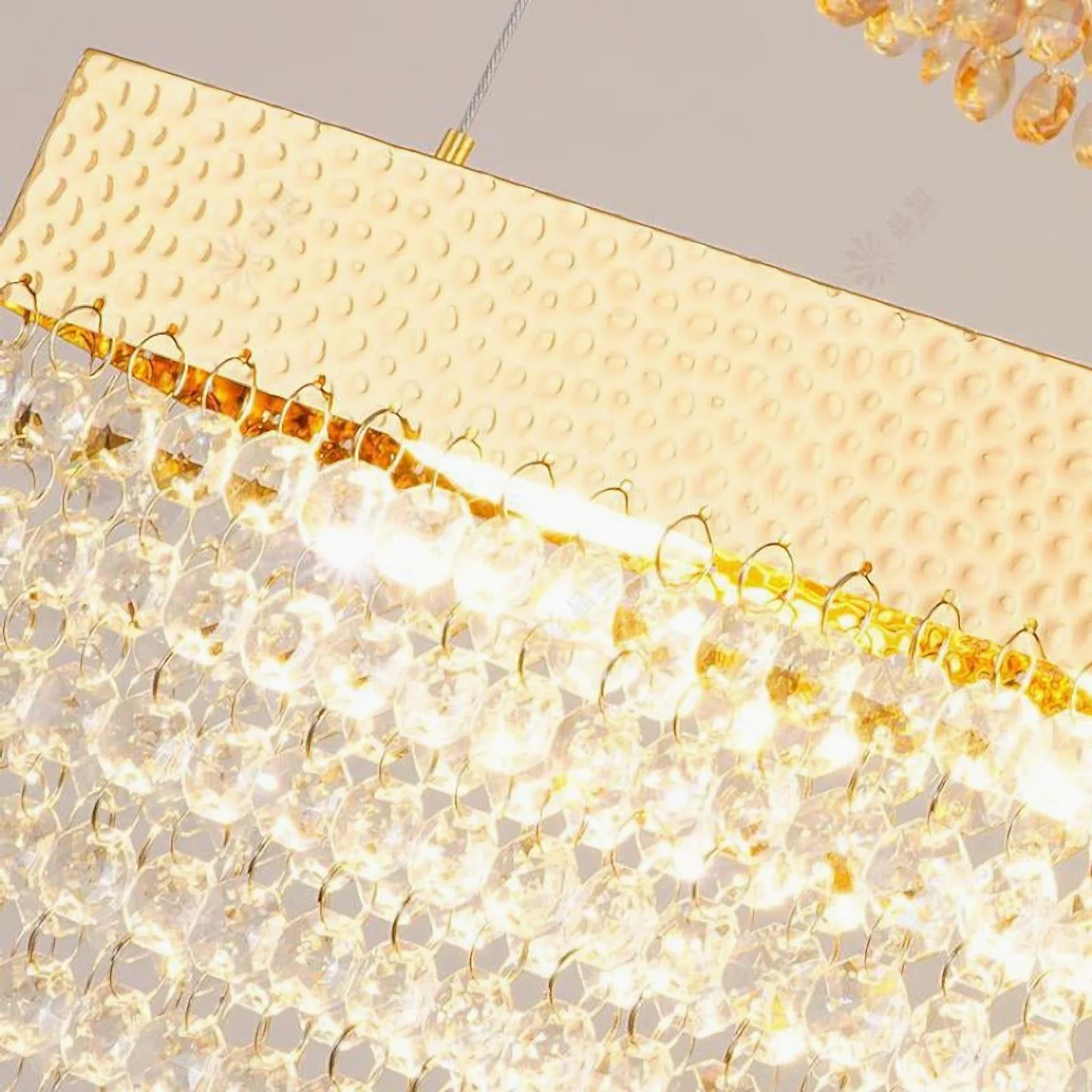 La Rochette | Gorgeous Crystal Blocks LED Ceiling Chandelier