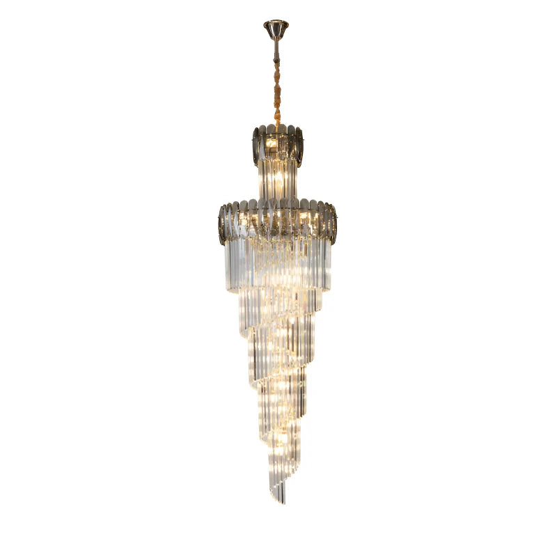 Le Cannet | Luxury Spiral Crystal Chandelier For Stairway