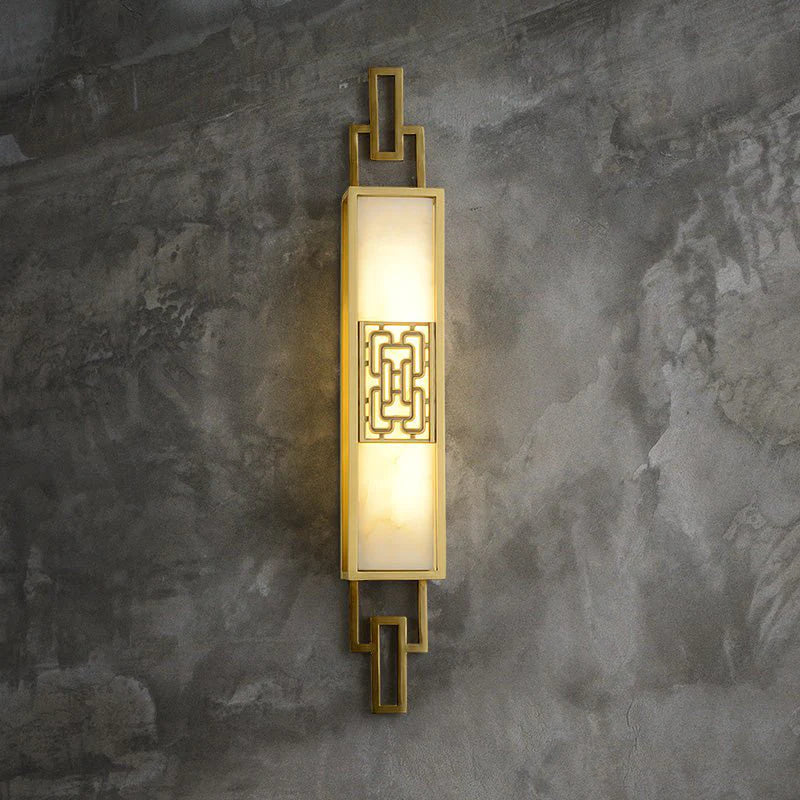 Luxury Copper Wall Lamp in Chinese Style for Bedroom, Living Room
