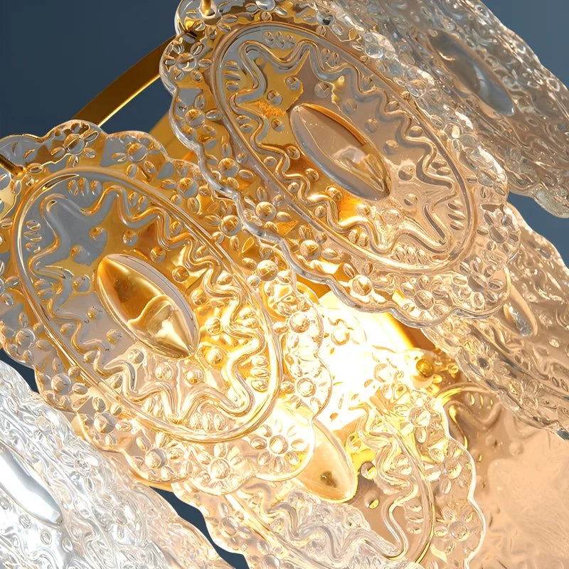 Luxury Glass Wall Lamp in French Style, Living Room, Bedroom