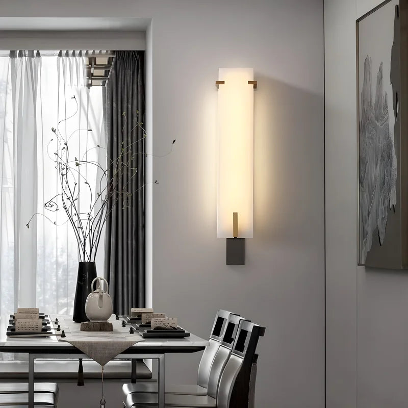 Luxury Marble Wall Lamp in Antique Style for Living Room, Bedroom