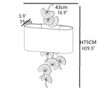 Luxury Wall Lamp in Retro Gingko Leaves Style, Living Room, Bedroom