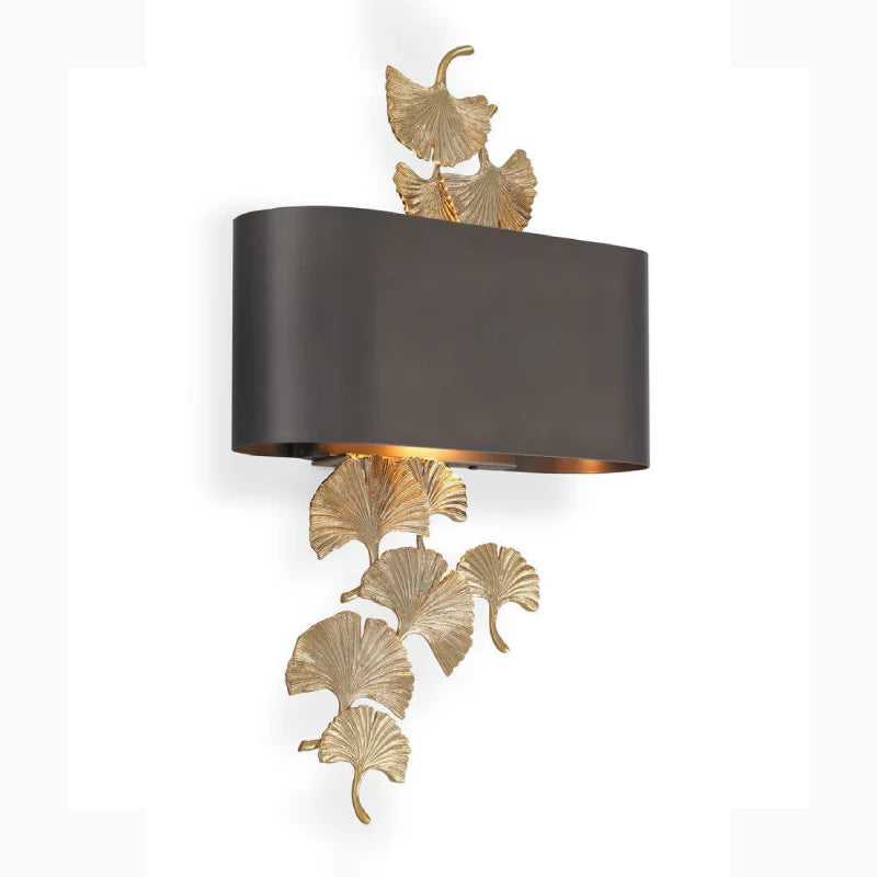 Luxury Wall Lamp in Retro Gingko Leaves Style, Living Room, Bedroom