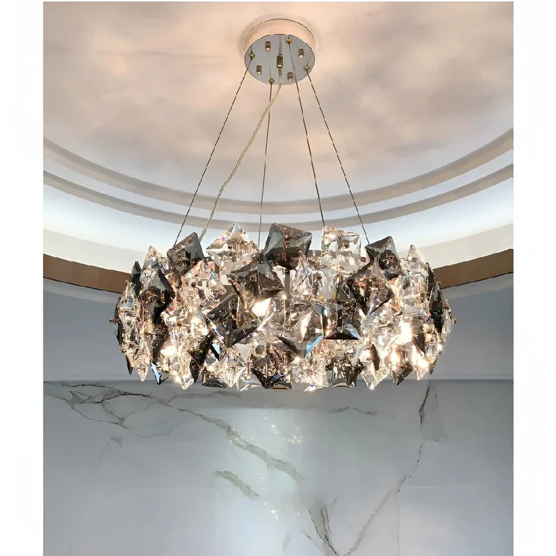 Munchenwiler | Modern Gold/Chrome Crystal Chandelier for Bedroom