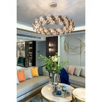 Munchenwiler | Modern Gold/Chrome Crystal Chandelier for Bedroom