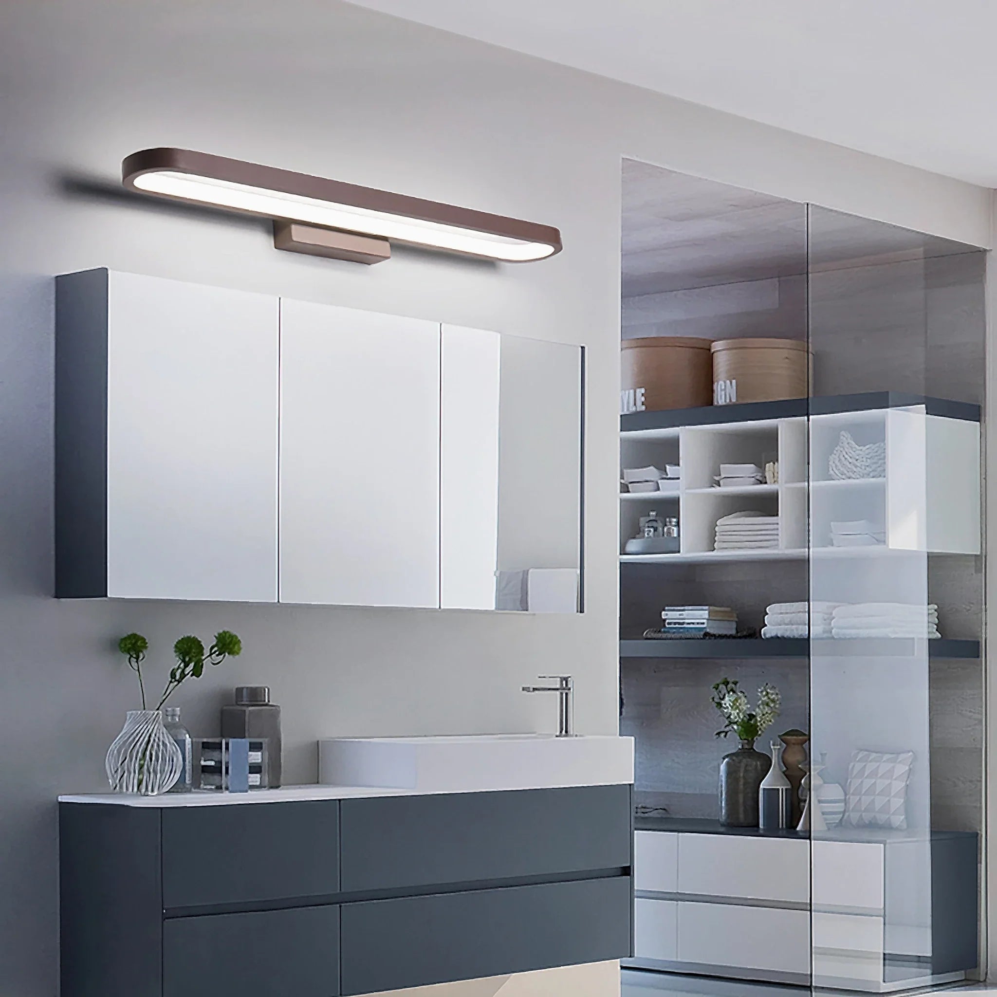 Mazarron | Modern Brown LED Wall Light