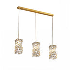 Mioglia | Art Deco Copper LED Crystal Pendant Lamp