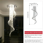 Mougins | Сhic Spiral Crystal Ceiling Led Chandelier