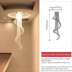 Mougins | Сhic Spiral Crystal Ceiling Led Chandelier