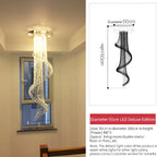 Mougins | Сhic Spiral Crystal Ceiling Led Chandelier