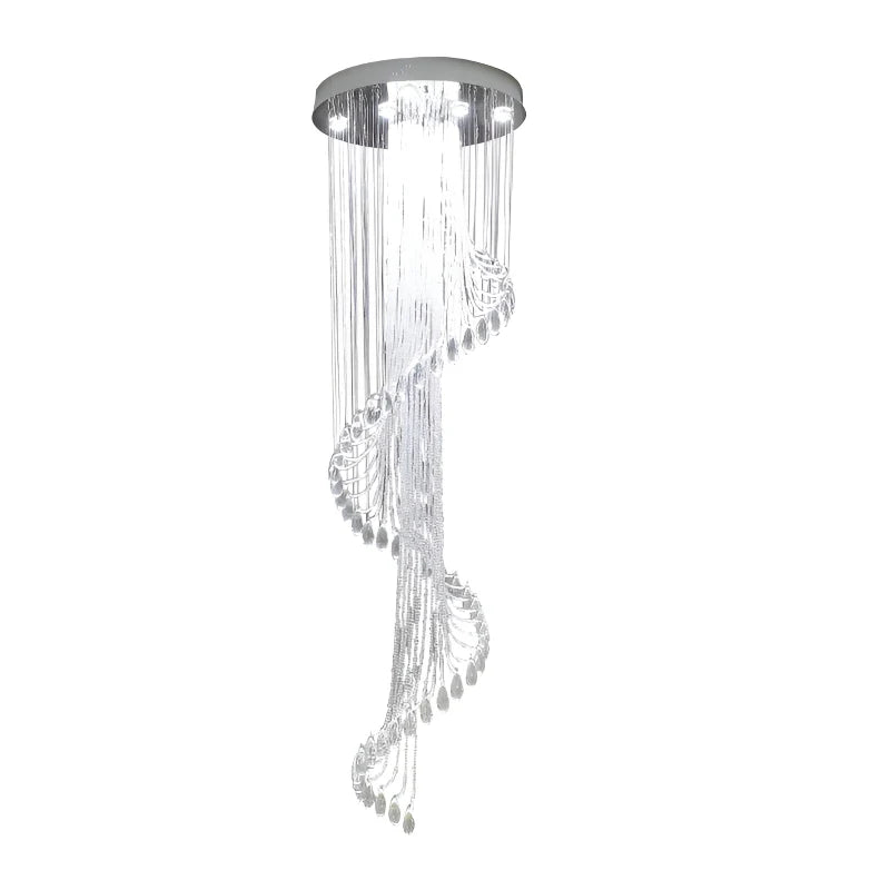 Mougins | Сhic Spiral Crystal Ceiling Led Chandelier