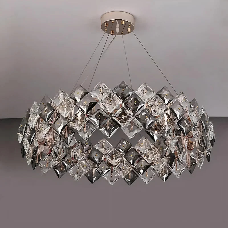 Munchenwiler | Modern Gold/Chrome Crystal Chandelier for Bedroom