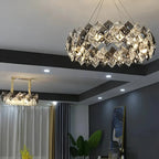 Munchenwiler | Modern Gold/Chrome Crystal Chandelier for Bedroom