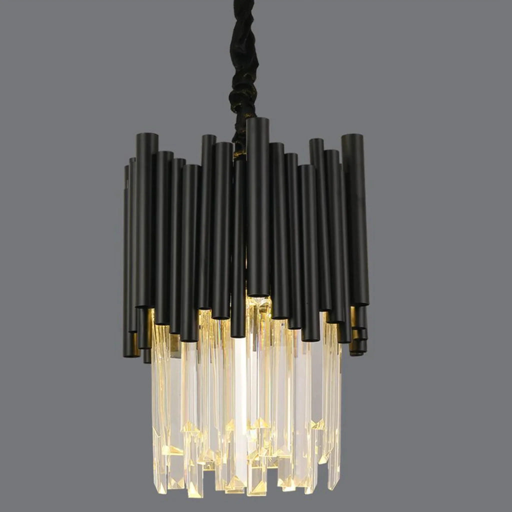 Munsingen | Modern Black Crystal Lighting for Kitchen Island