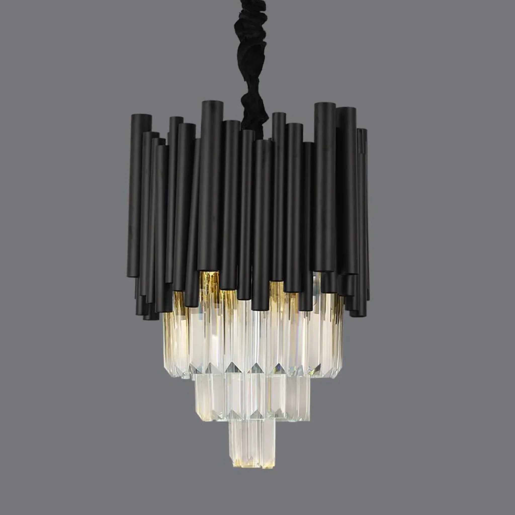 Munsingen | Modern Black Crystal Lighting for Kitchen Island