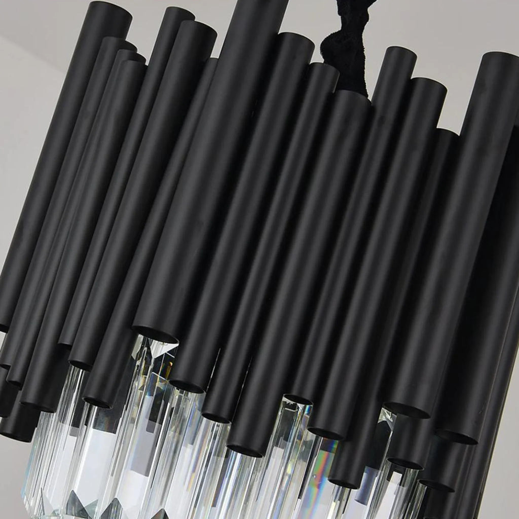 Munsingen | Modern Black Crystal Lighting for Kitchen Island
