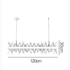 Ninove | Gold Rectangle Crystal Chandelier for Dining Room, Living Room