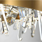 Ninove | Gold Rectangle Crystal Chandelier for Dining Room, Living Room