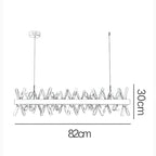 Ninove | Gold Rectangle Crystal Chandelier for Dining Room, Living Room