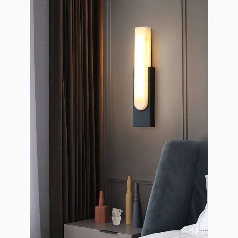 Nyon | Marble Rectangular Wall Lamp for Living Room