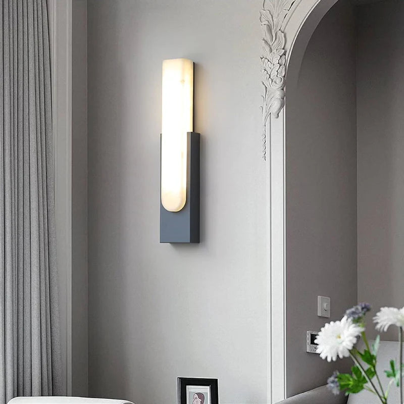 Nyon | Marble Rectangular Wall Lamp for Living Room