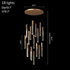 Riomaggiore | Long Staircase Crystal Chandelier