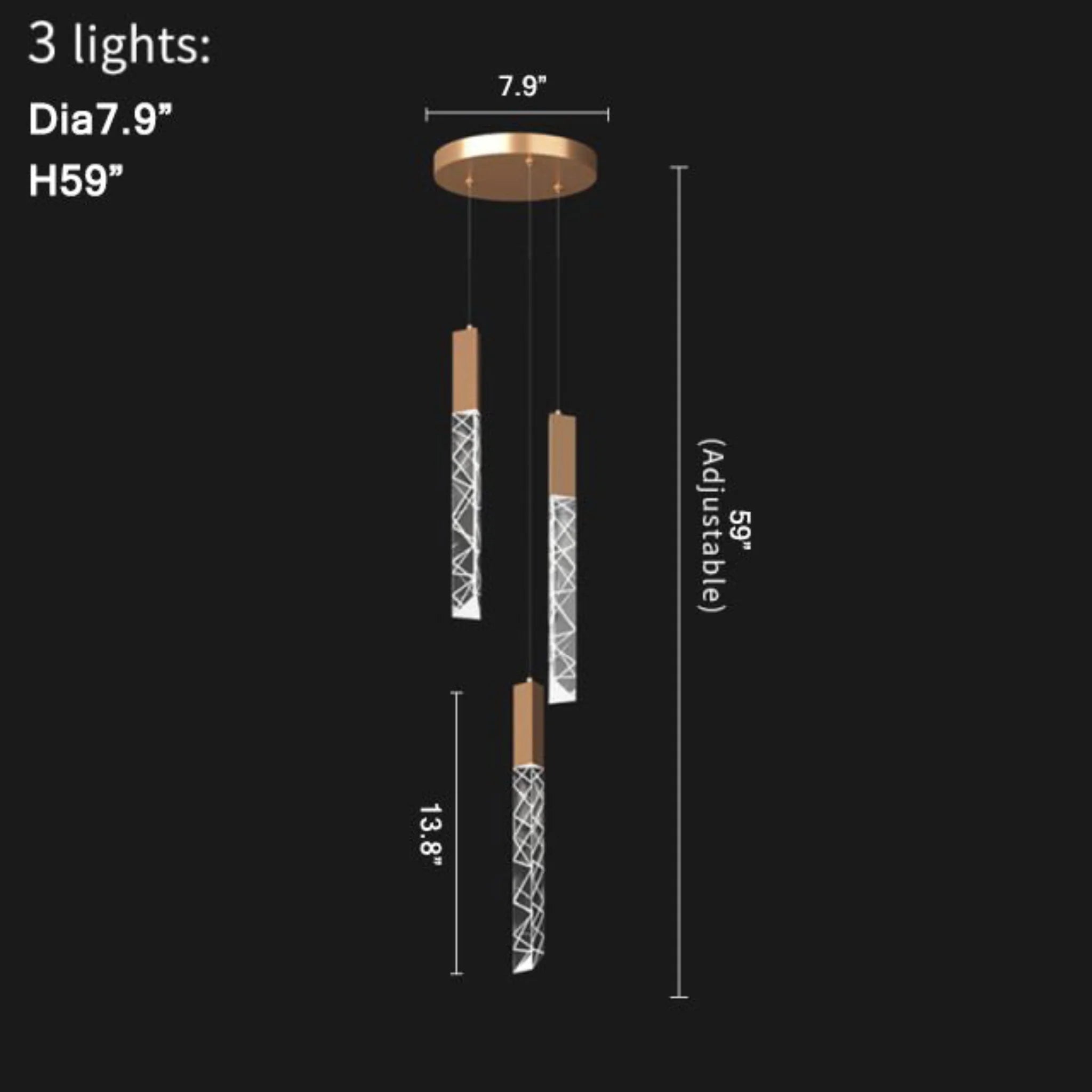 Riomaggiore | Long Staircase Crystal Chandelier