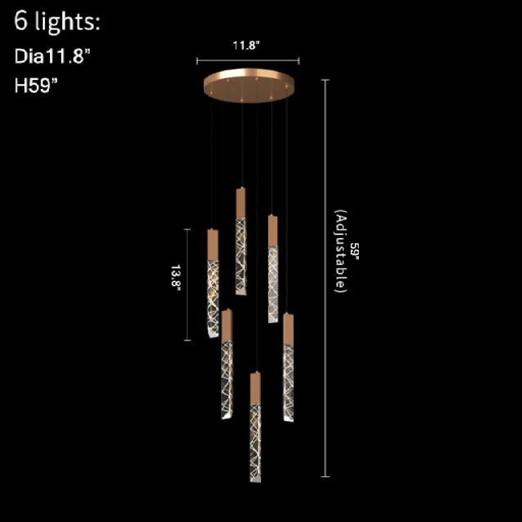 Riomaggiore | Long Staircase Crystal Chandelier